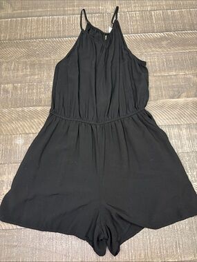 Old Navy Black Sleeveless Romper with Elastic Waist